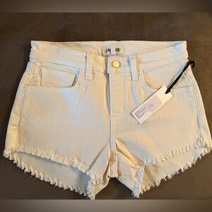 NWT L’AGENCE denim white shorts